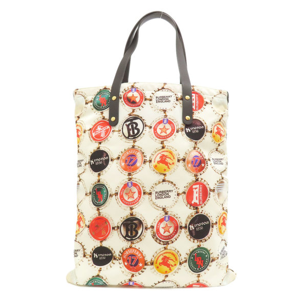 Burberry Bottle Cap Print Tote Bag Nylon Material Women's BURBERRY - Picture 1 of 10
